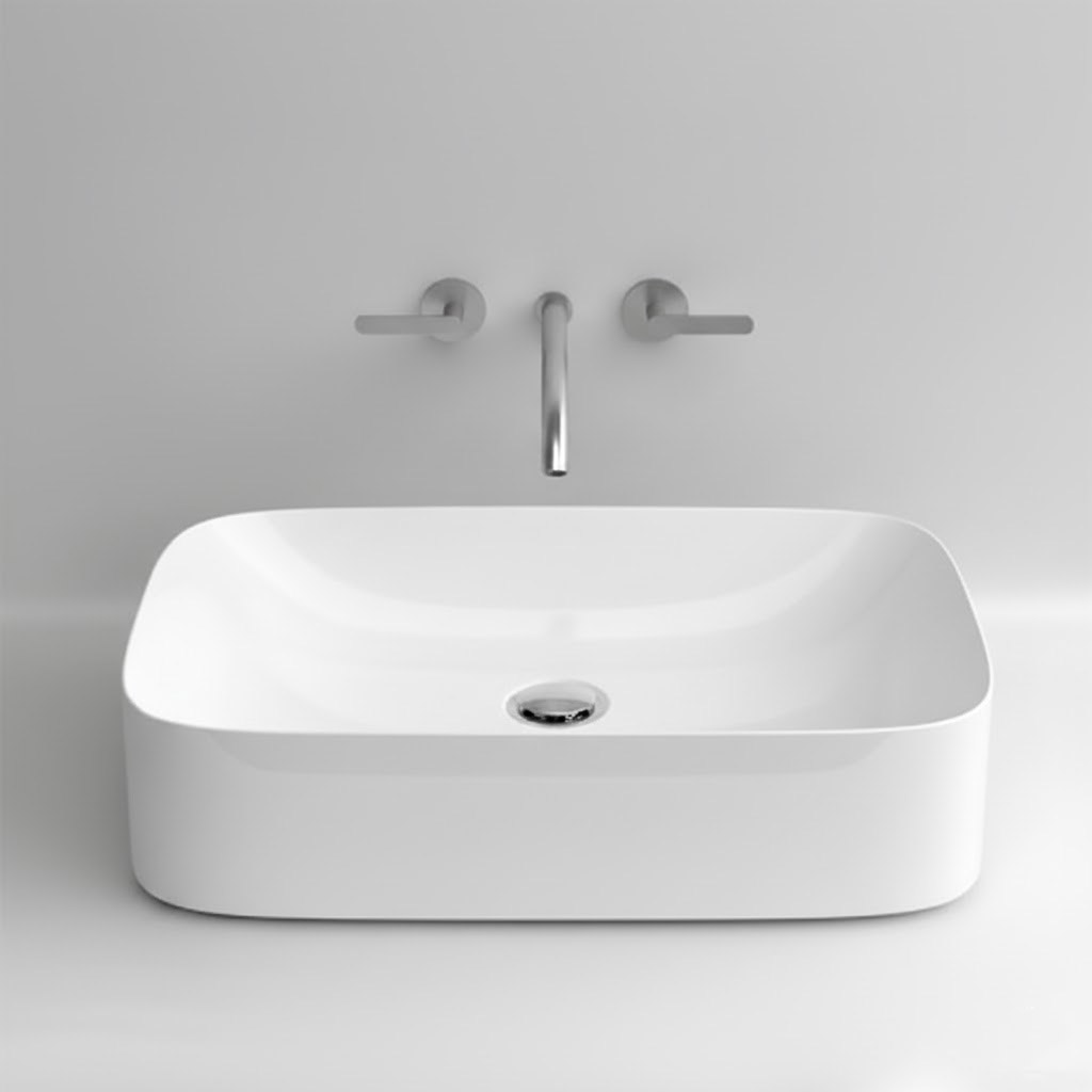 valdama ხელსაბანი Acquerello 60x38h15 WHITE GLOSS