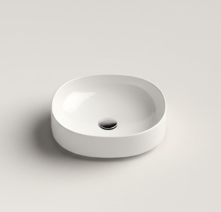 valdama ხელსაბანი DROP 45X42H12 WHITE GLOSS