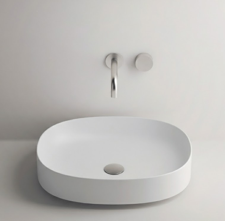 valdama ხელსაბანი Drop 55x45h12 WHITE GLOSS