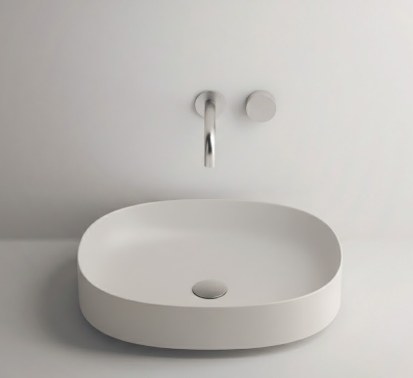 valdama ხელსაბანი Drop 55x45h12 WHITE MATT
