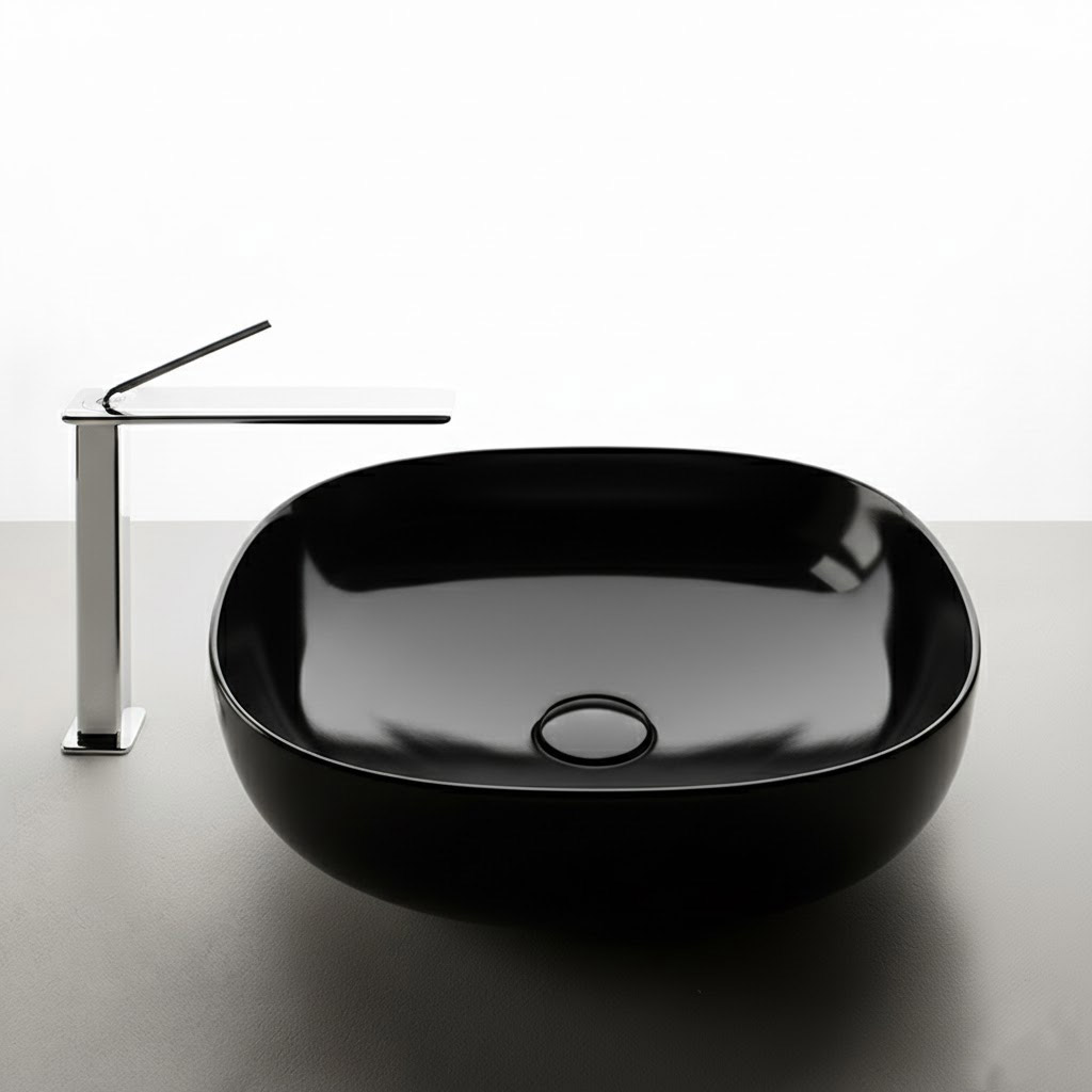 valdama ხელსაბანი Pod 50X45H15 BLACK GLOSS