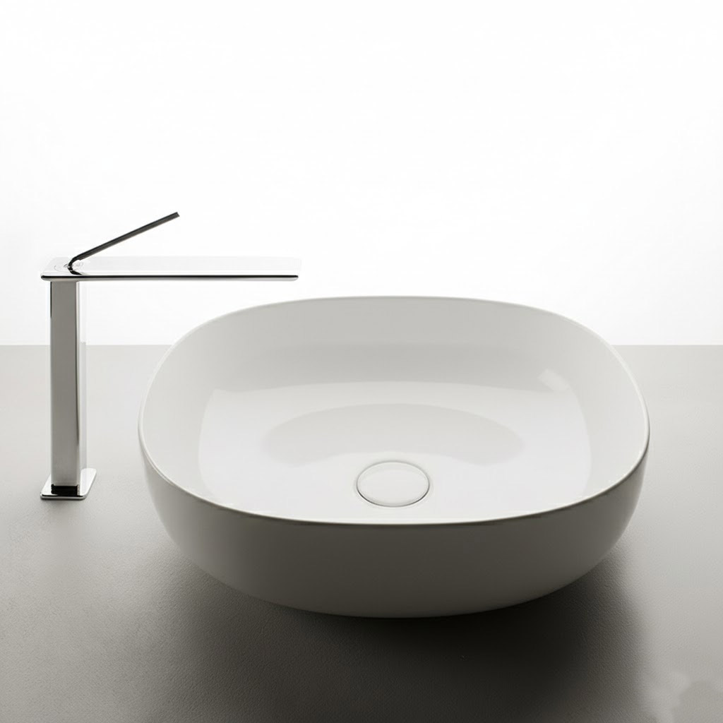 valdama ხელსაბანი Pod 50x45h15 WHITE MATT