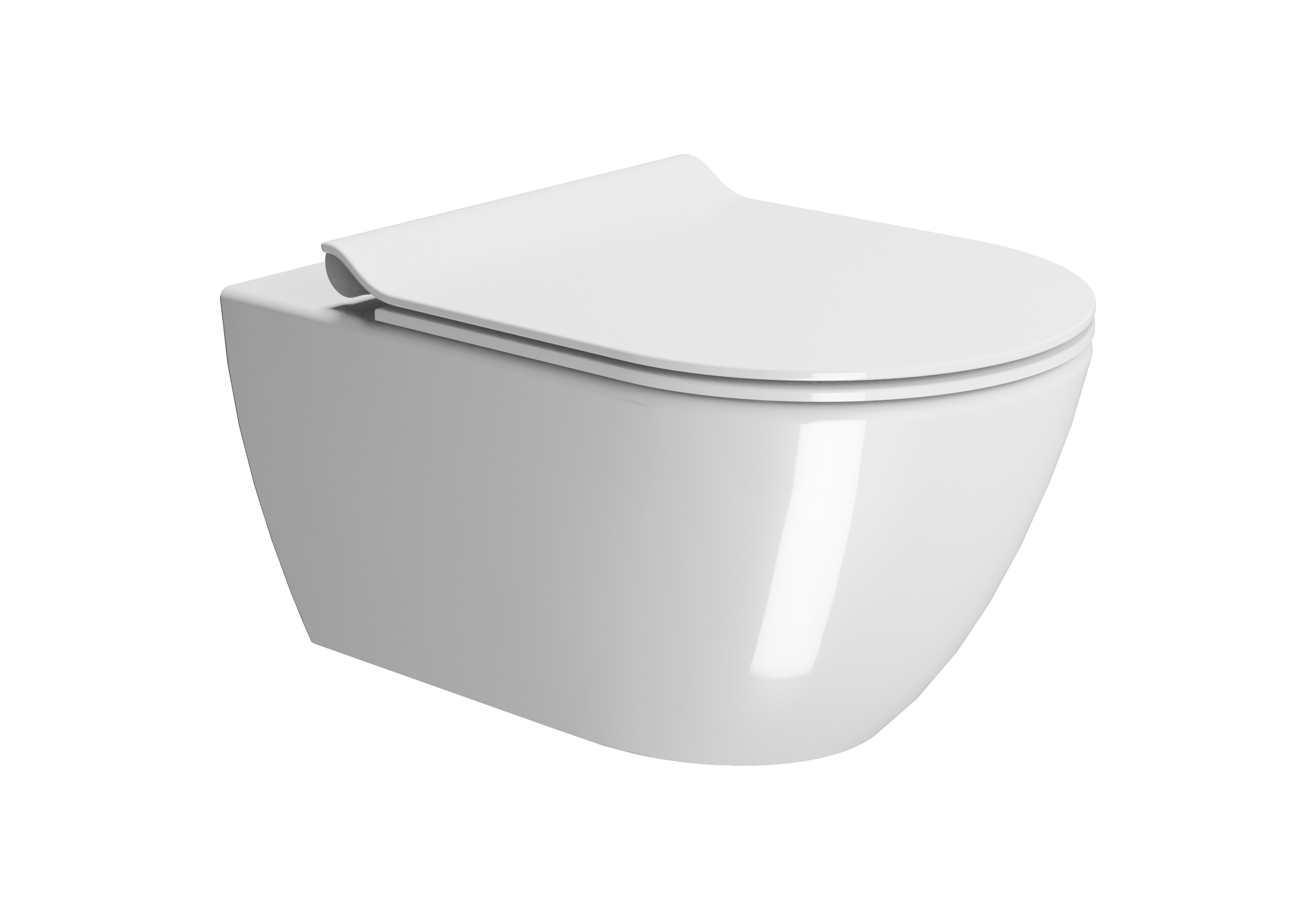 GSI Pura დასაკიდი უნიტაზი 55x36/F Swirlflush Bianco Lucido