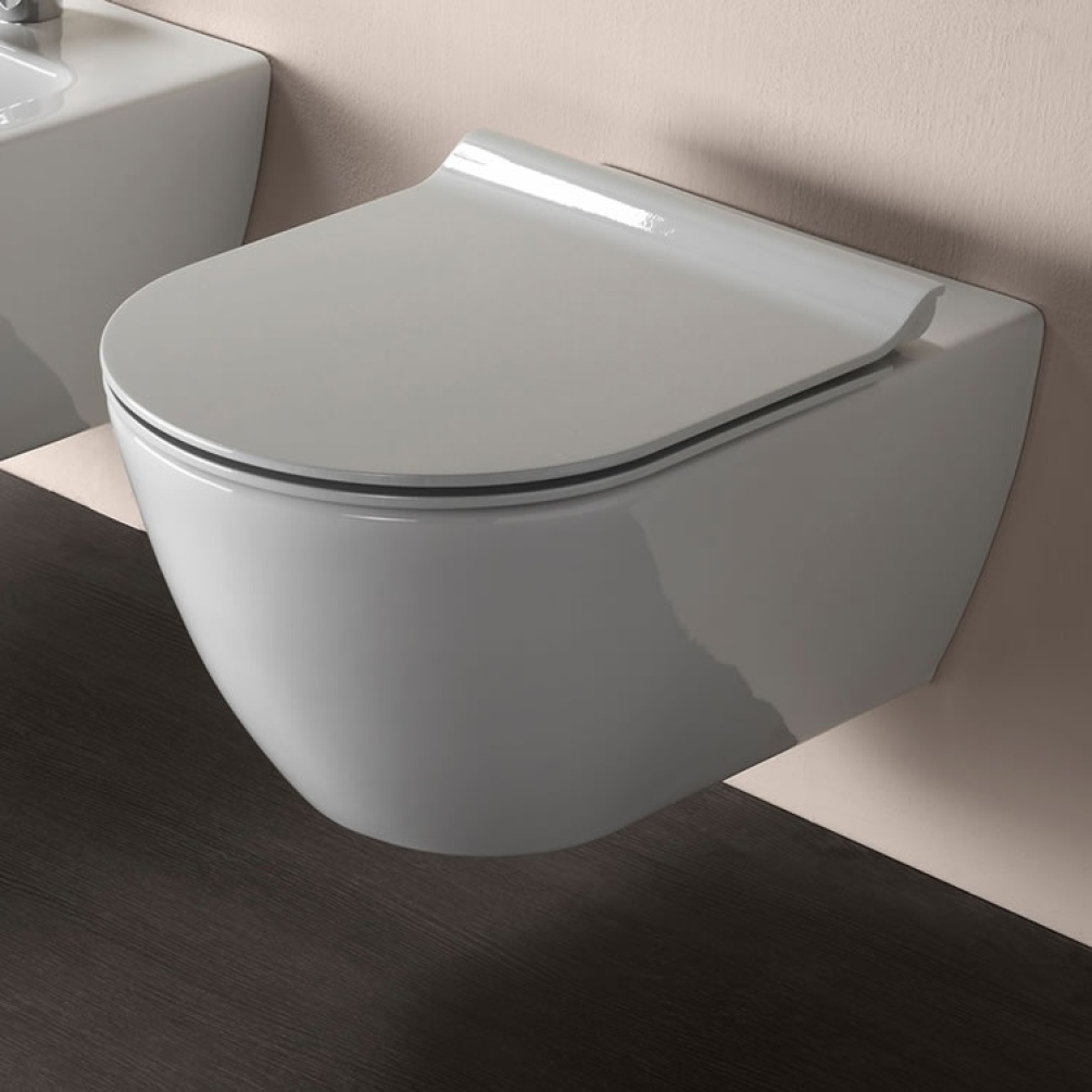 GSI Pura დასაკიდი უნიტაზი 50x36/F Swirlflush Bianco Lucido