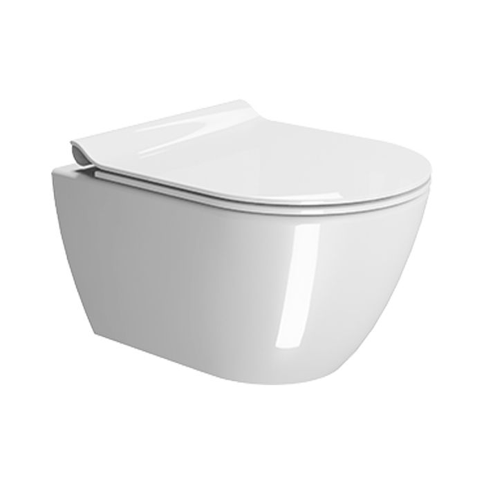 GSI Pura დასაკიდი უნიტაზი 50x36/F Swirlflush Bianco Lucido