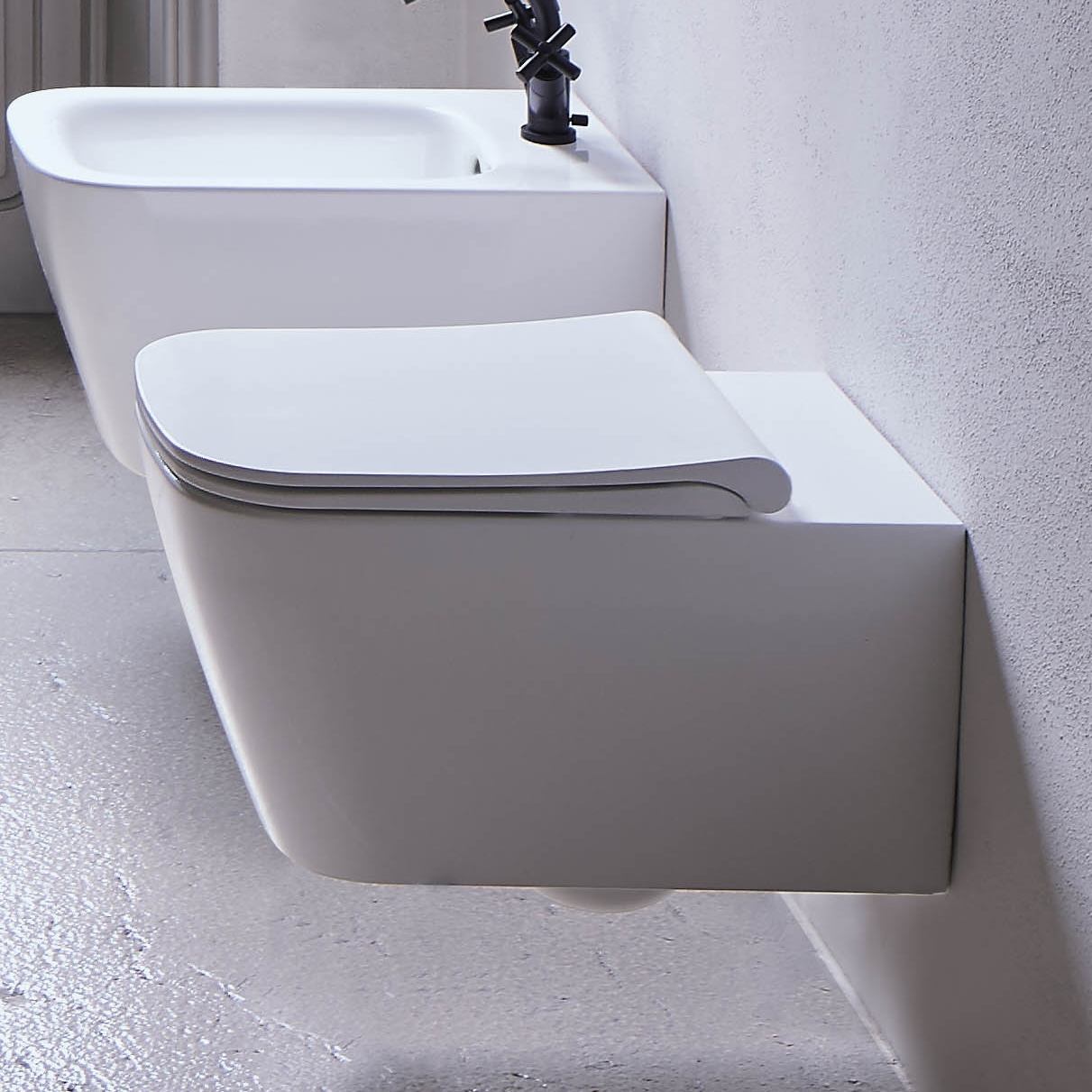 GSI Nubes დასაკიდი უნიტაზი 55x35/F Swirlflush Bianco Lucido