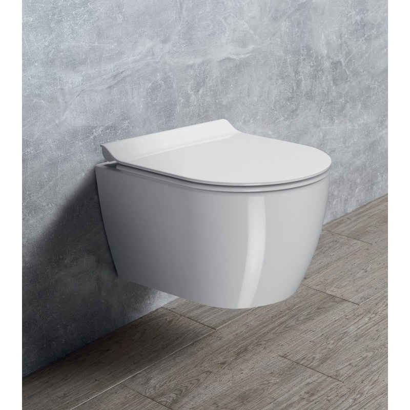 GSI Pura დასაკიდი უნიტაზი 46x35/F Swirlflush bianco lucido