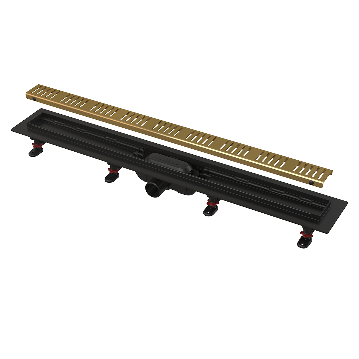 Alca APZ10BLACK-550BRASS ტრაპი - ოქროსფერი შავი კანტებით