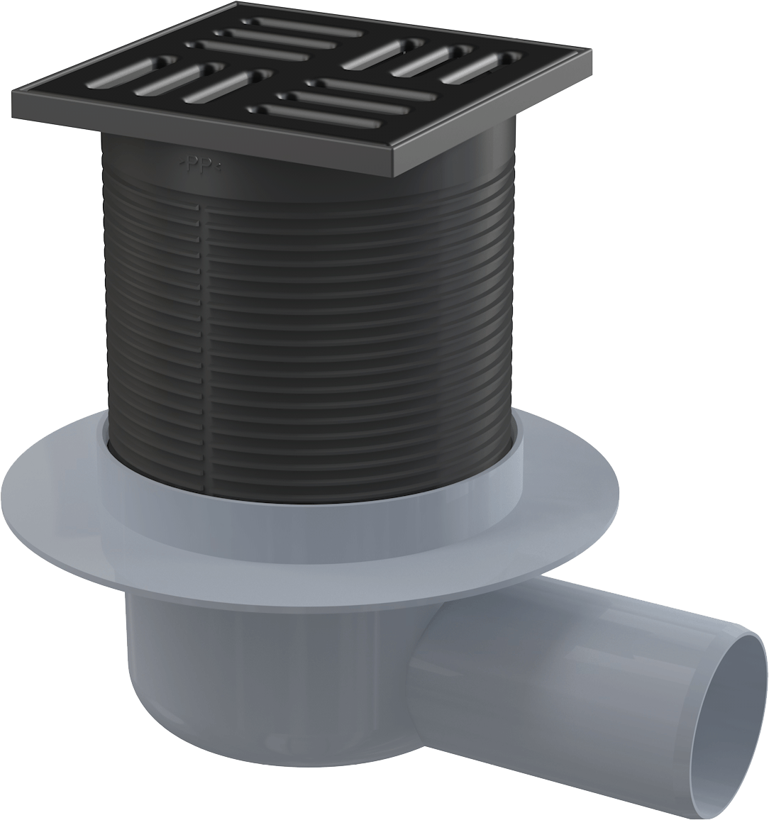 Alca წერტილოვანი ტრაპი APV31BLACK 10x10cm - შავი