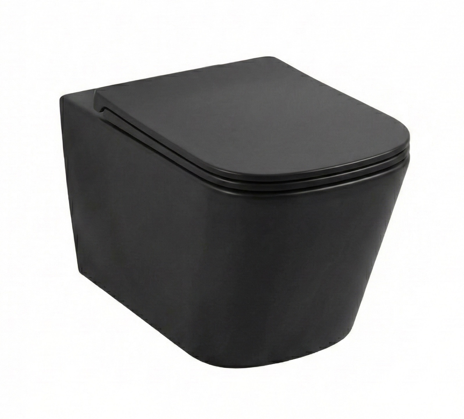DeRicci დასაკიდი უნიტაზი DRC-WH2102A-MB - შავი მატი 525x345x360mm
