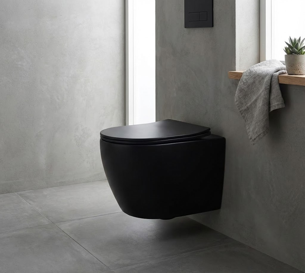 DeRicci დასაკიდი უნიტაზი DRC-WH2106-MB - შავი მატი 490x360x360mm