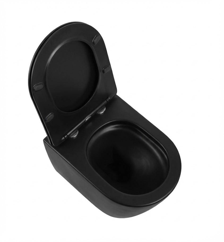 DeRicci დასაკიდი უნიტაზი DRC-WH2104-MB - შავი მატი 490x360x360mm