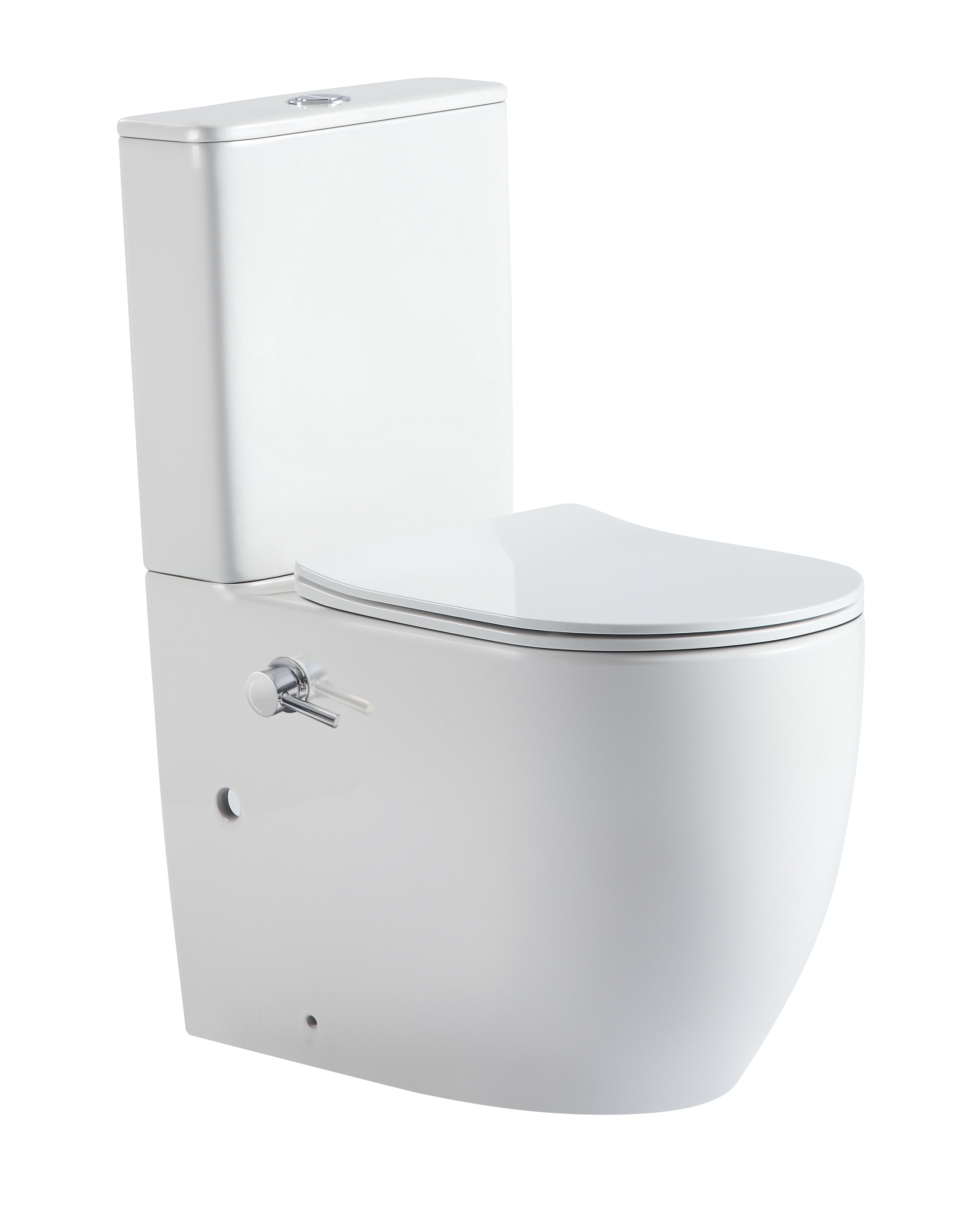 DeRicci დასადგამი უნიტაზი ბიდის ფუნქციით DRC-B2003A-Bidet - თეთრი პრიალა 660x365x820mm
