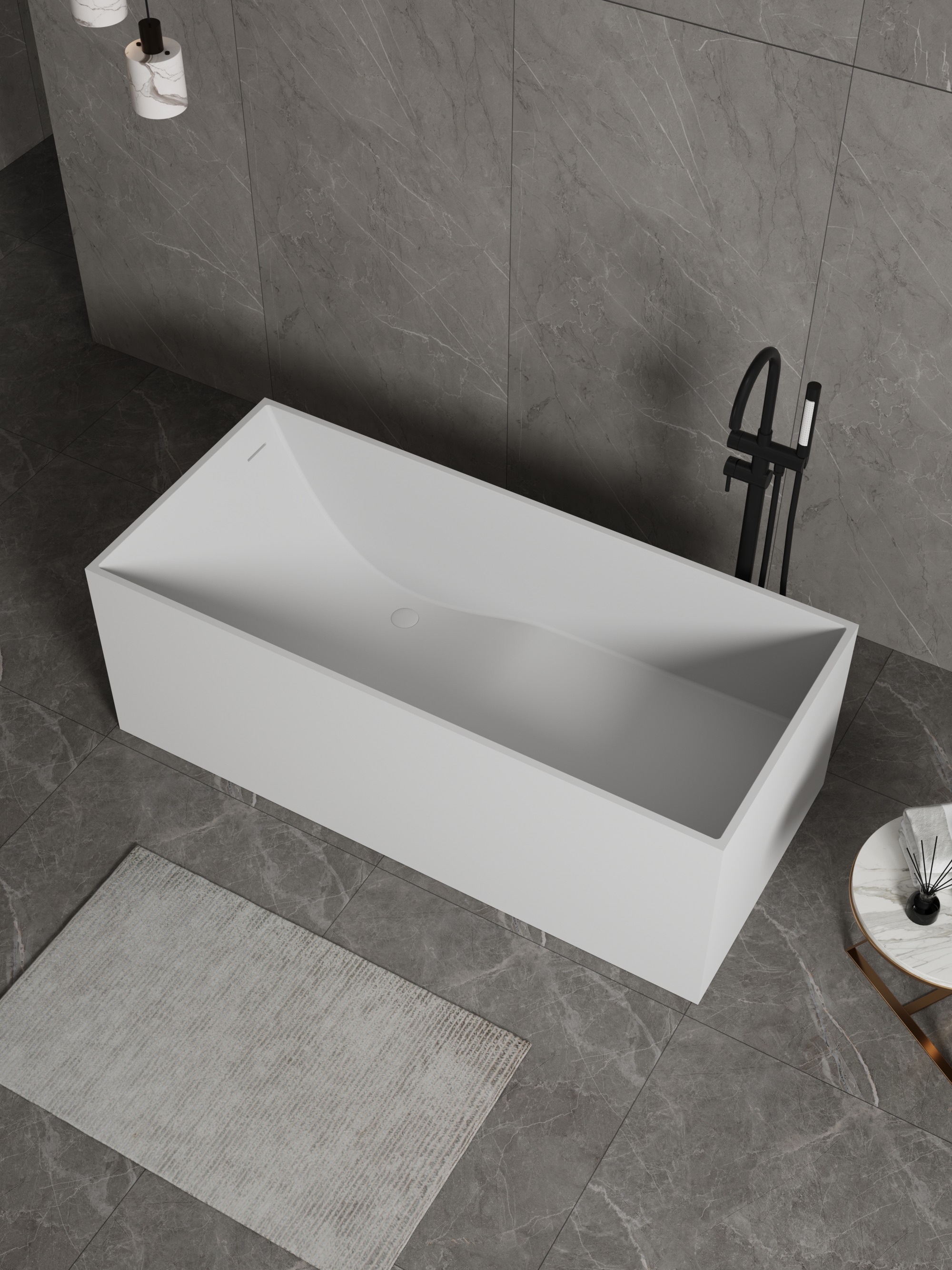 ბუნებრივი ქვის აბაზანა 1500x720x560mm DeRicci Ravello