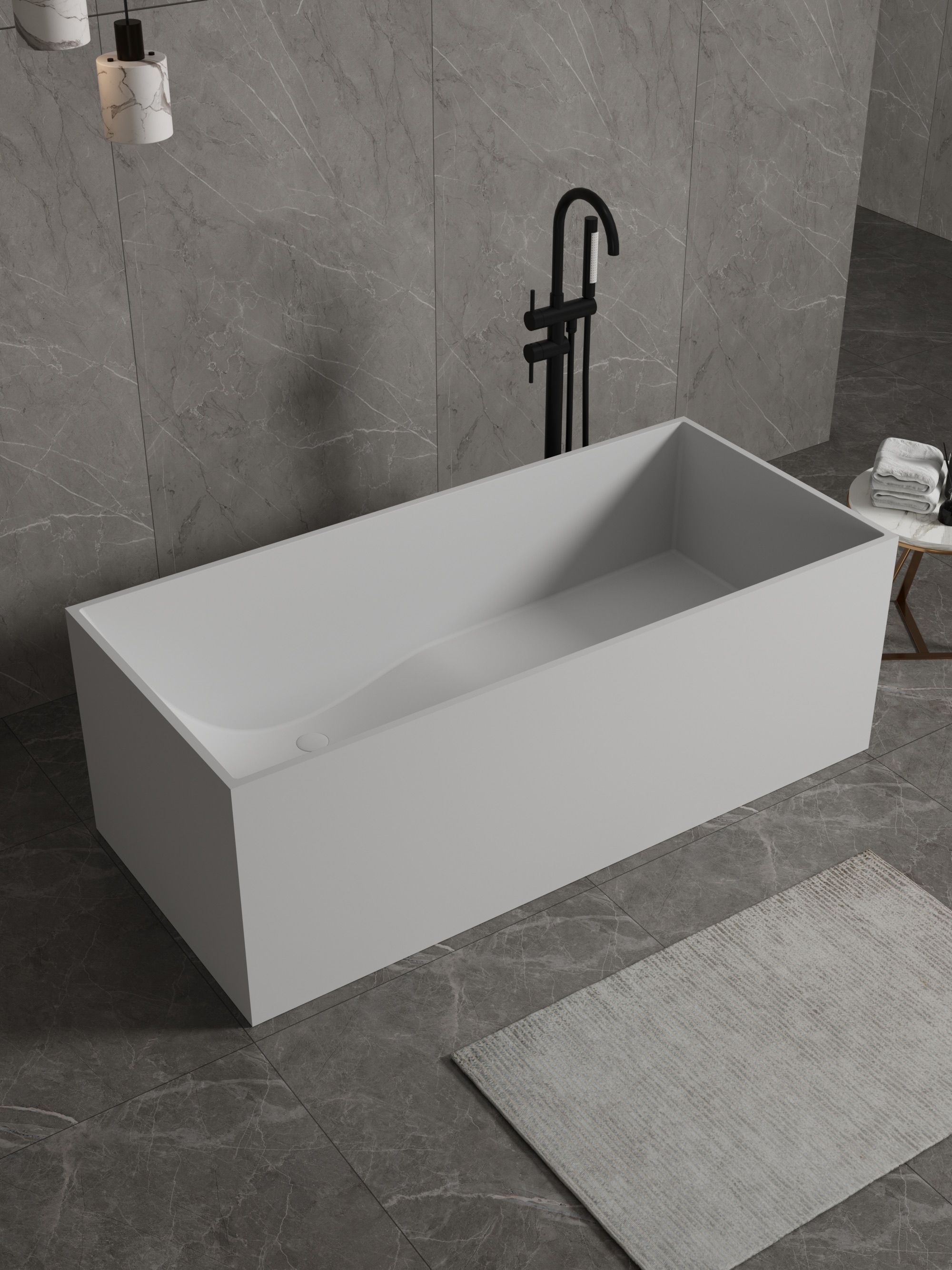 ბუნებრივი ქვის აბაზანა 1600x720x560mm DeRicci Ravello