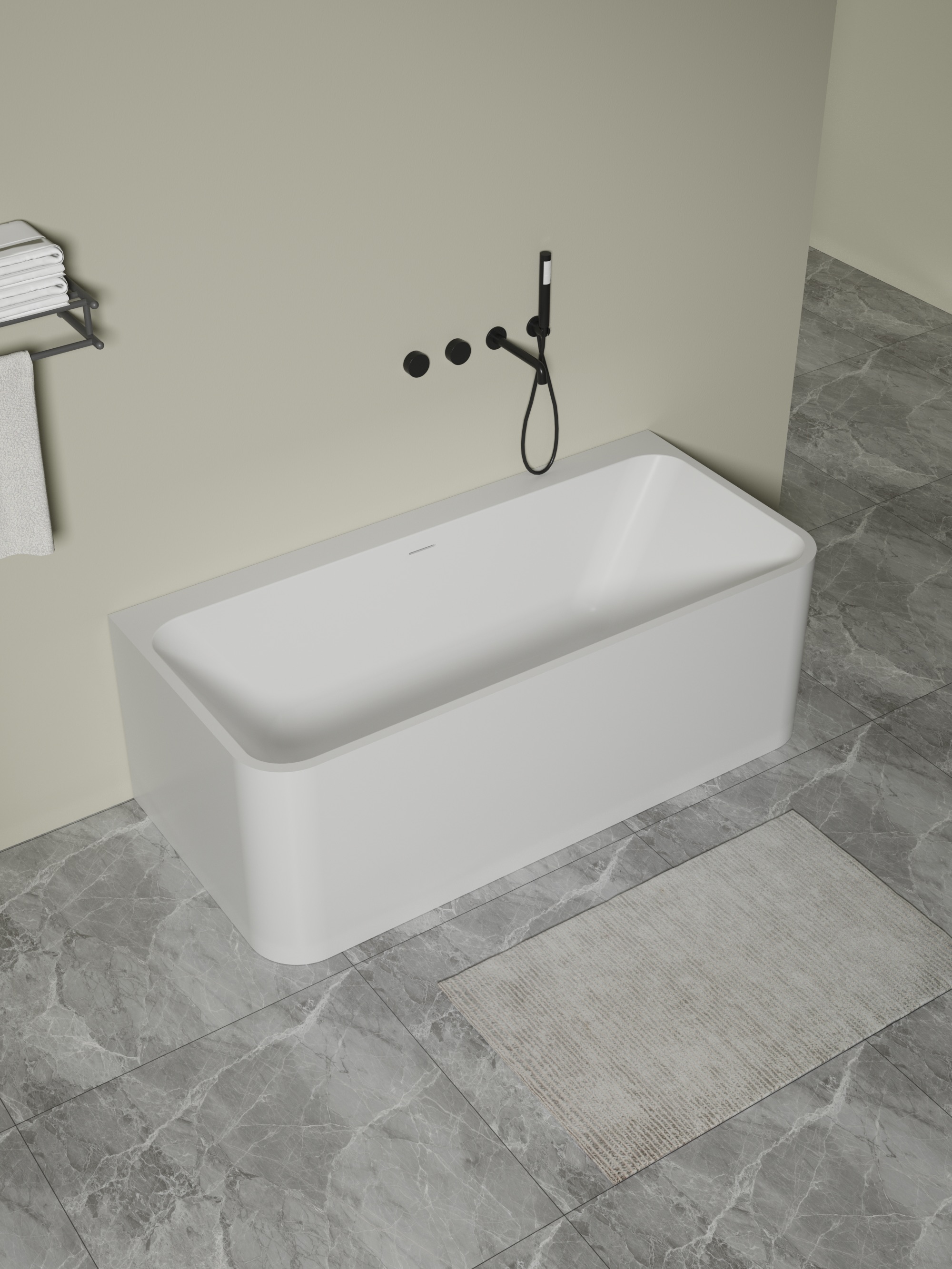 ბუნებრივი ქვის აბაზანა 1400x750x560mm DeRicci Amalfi