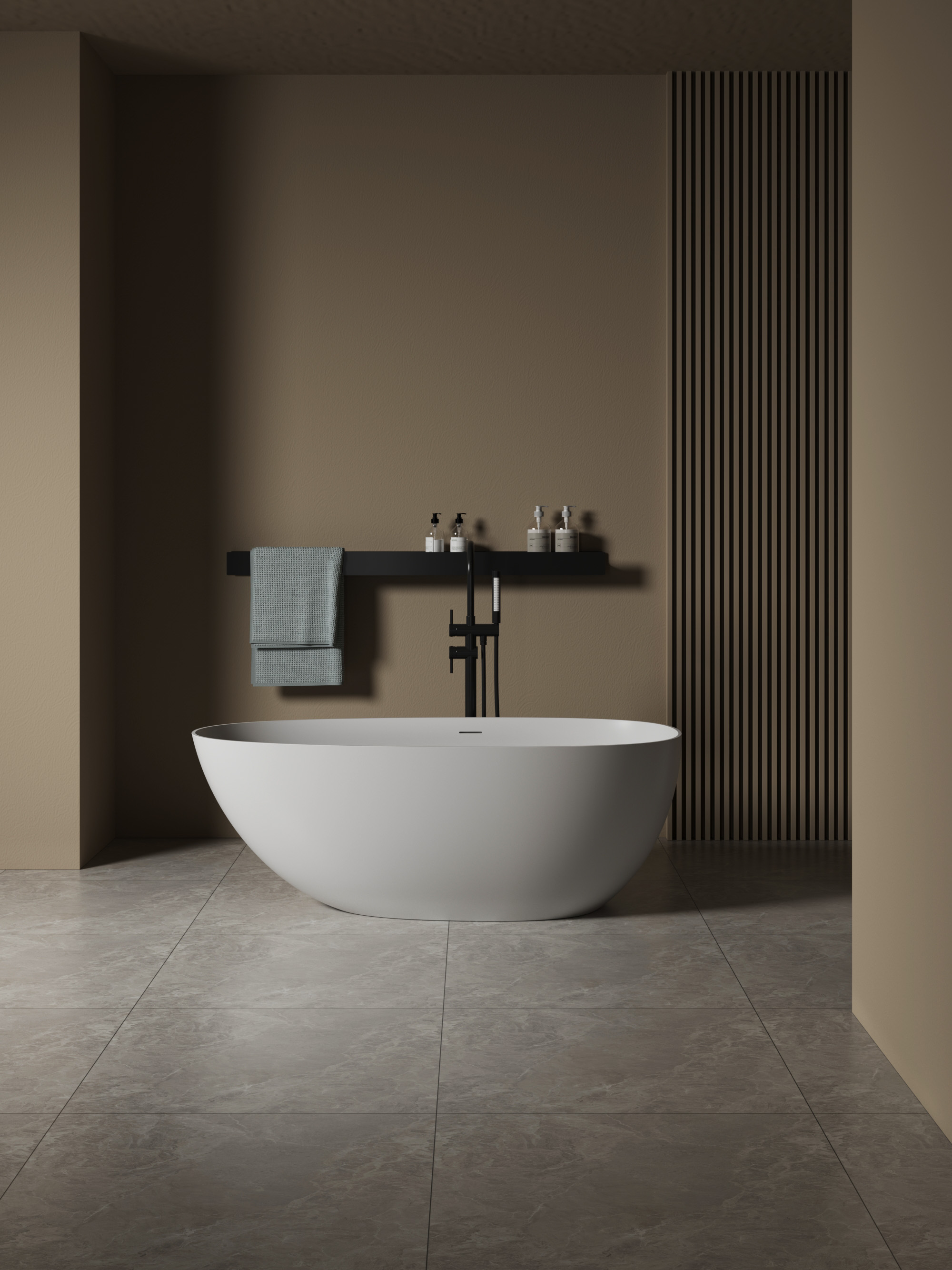 ბუნებრივი ქვის აბაზანა 1600x800x560mm DeRicci Portofino