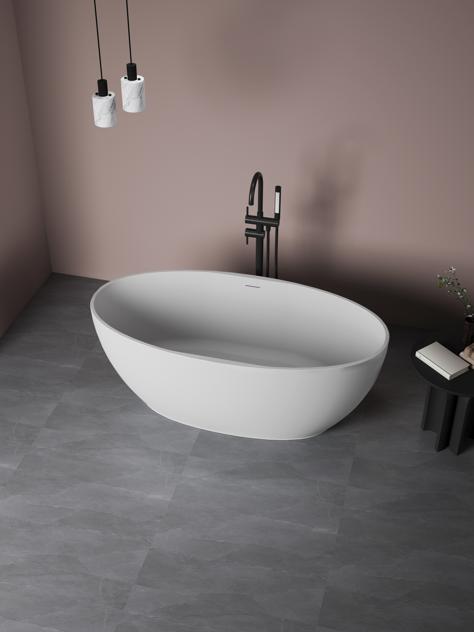 ბუნებრივი ქვის აბაზანა 1500x750x580mm DeRicci Positano