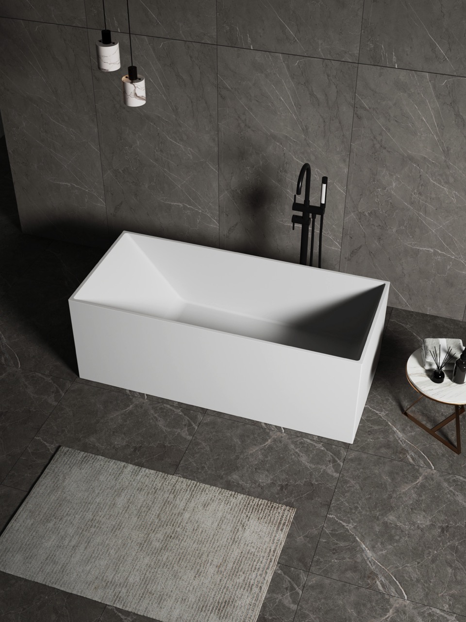 ბუნებრივი ქვის აბაზანა 1700x720x560mm DeRicci Maggiore