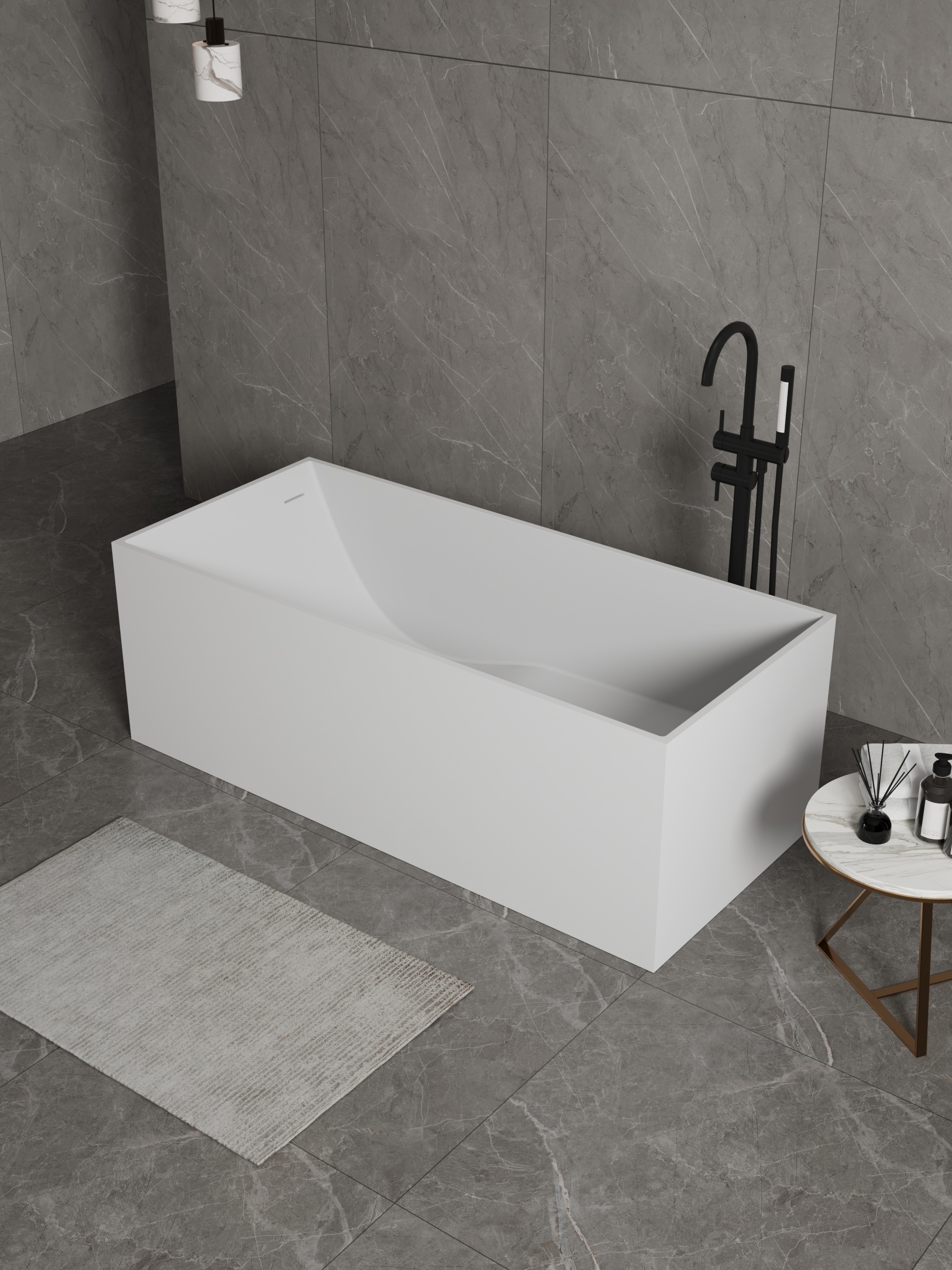 ბუნებრივი ქვის აბაზანა 1700x720x560mm DeRicci Ravello