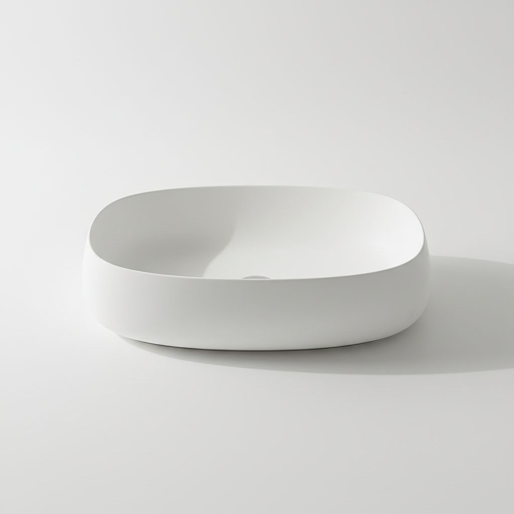 DeRicci ბუნებრივი ქვის ხელსაბანი - Stella 58x38x14cm