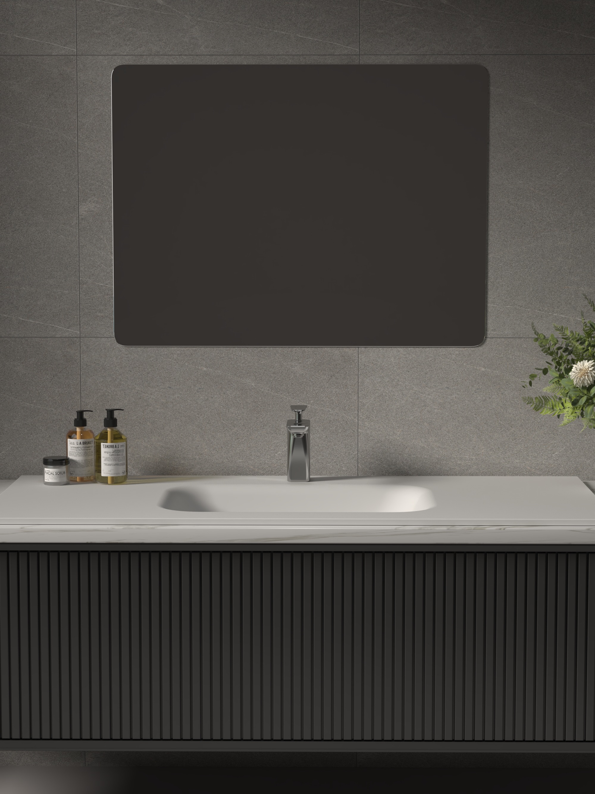 DeRicci ბუნებრივი ქვის ხელსაბანი - Fiume 800x460x155mm