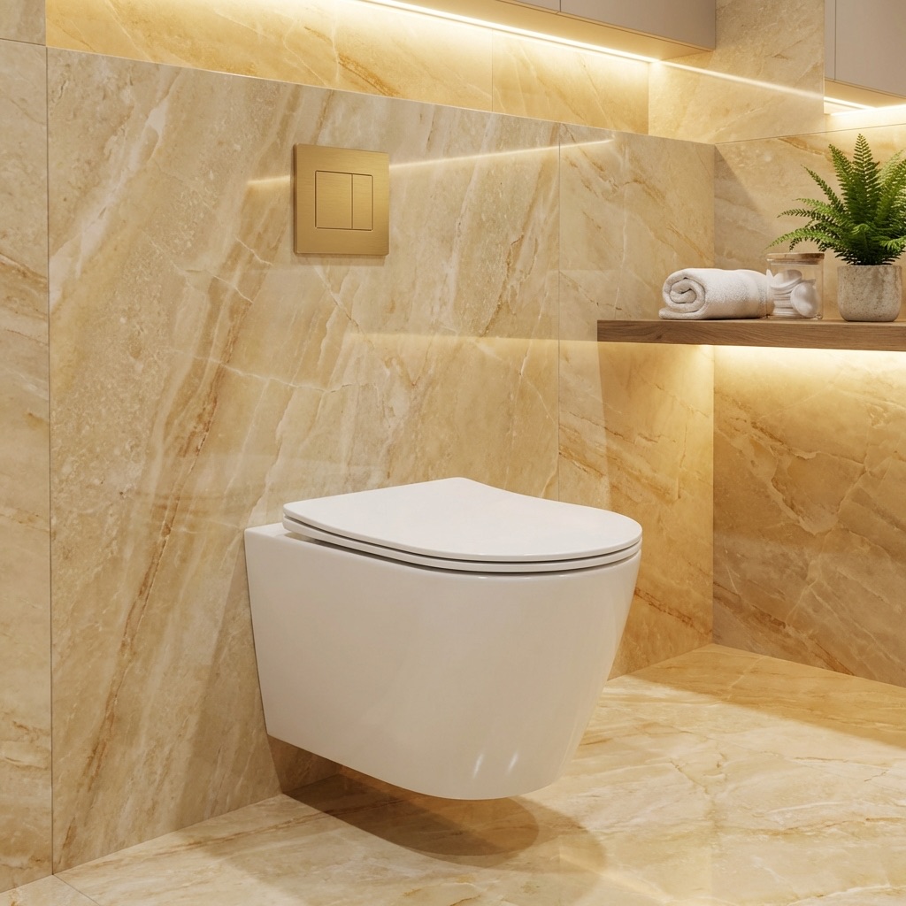 DeRicci დასაკიდი უნიტაზი DRC-WH2106 - თეთრი პრიალა 490x360x360mm