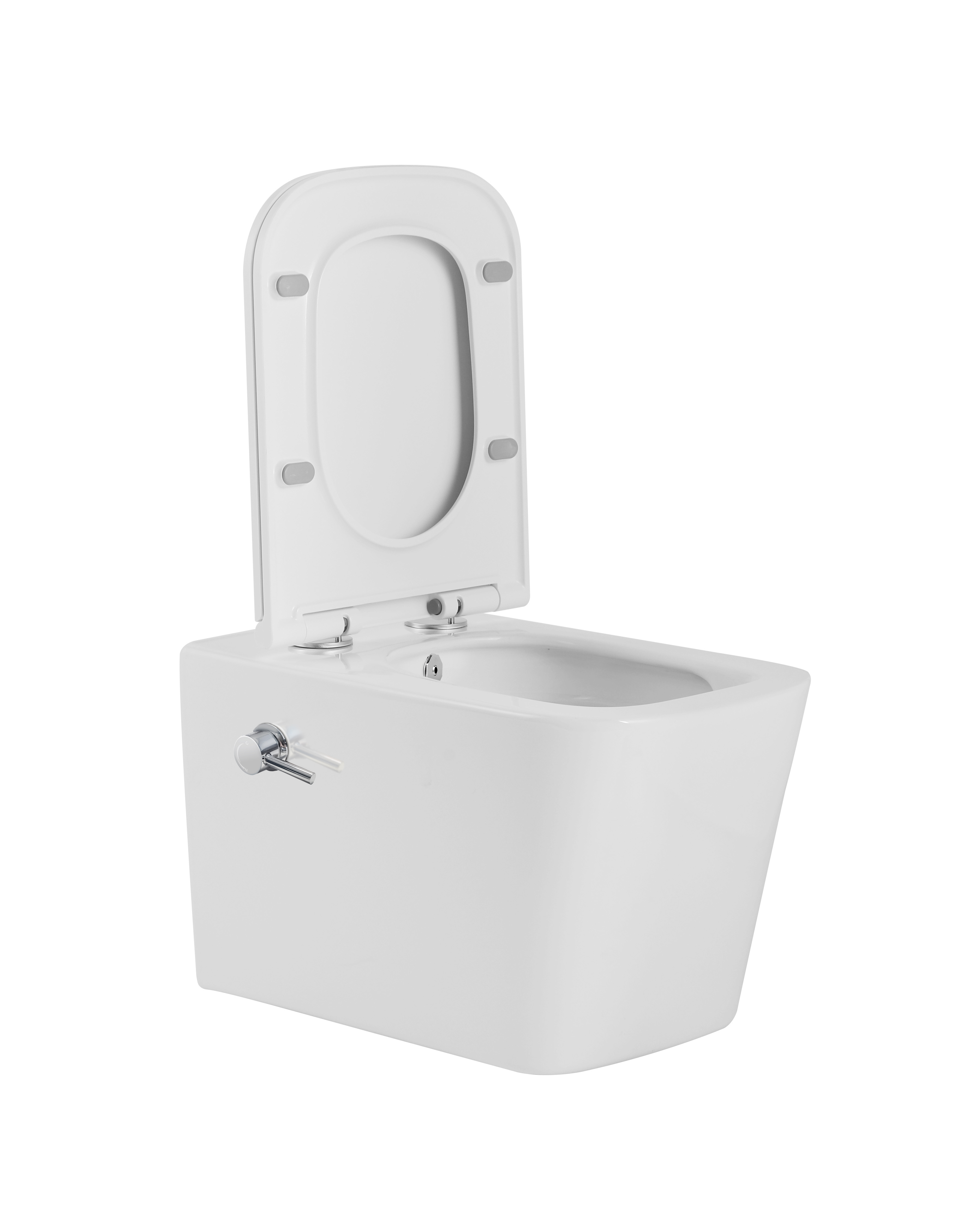 DeRicci დასაკიდი უნიტაზი ბიდის ფუნქციით DRC-BWH2102A-Bidet - თეთრი პრიალა