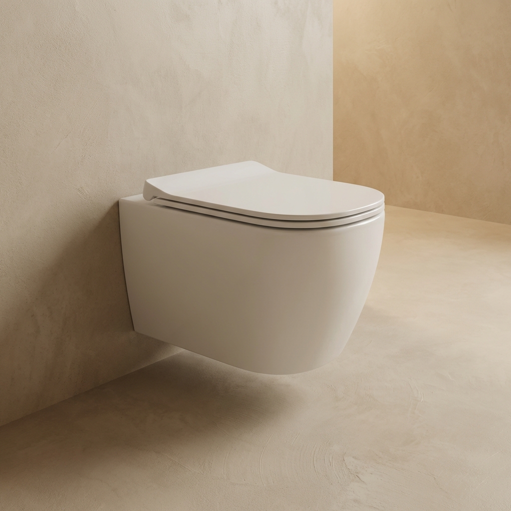 DeRicci დასაკიდი უნიტაზი DRC-WH2101 - თეთრი პრიალა 490x345x325mm