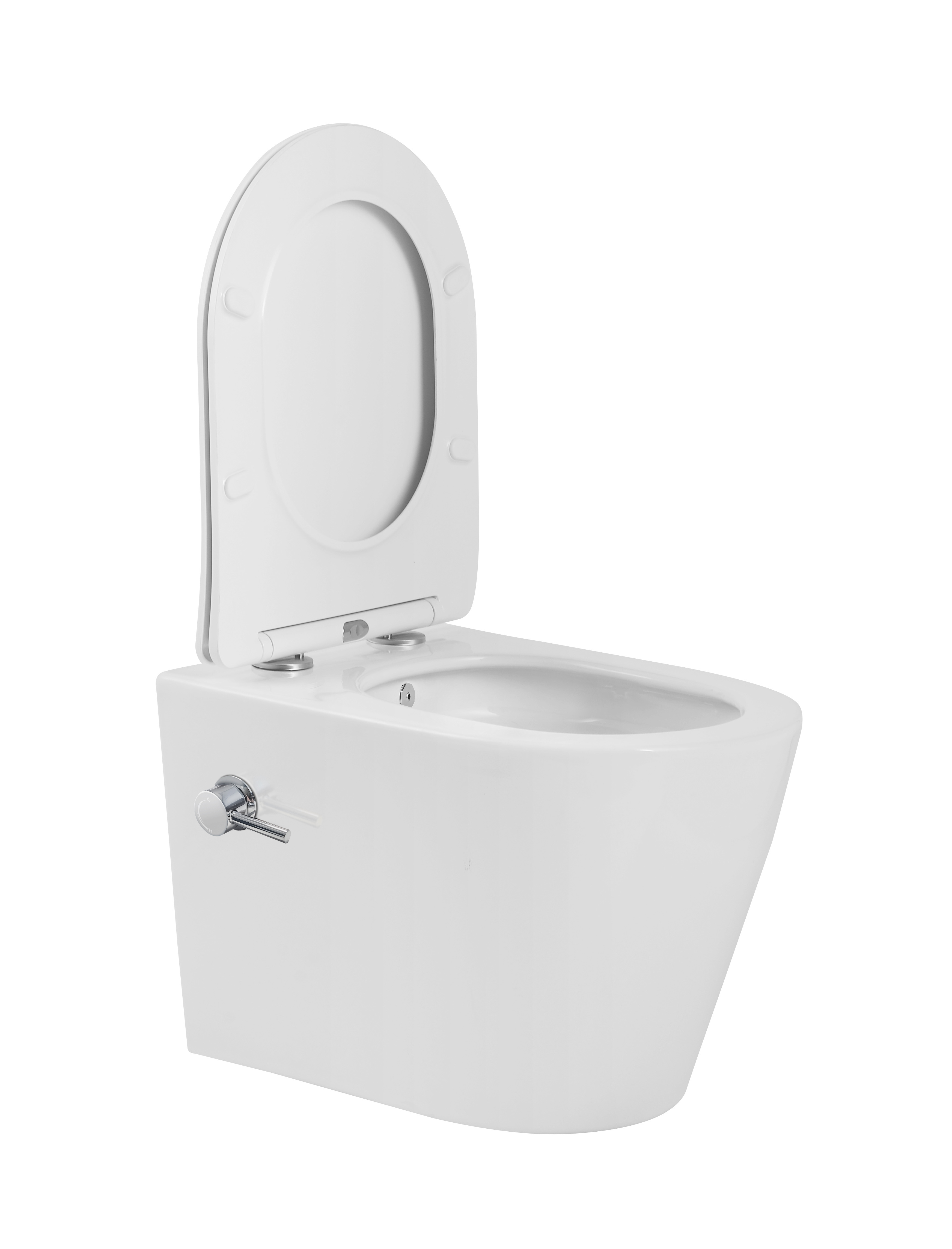 DeRicci დასაკიდი უნიტაზი ბიდის ფუნქციით DRC-BWH2105A-Bidet - თეთრი პრიალა